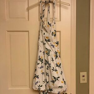 Floral and lemon 🍋 Halter Dress